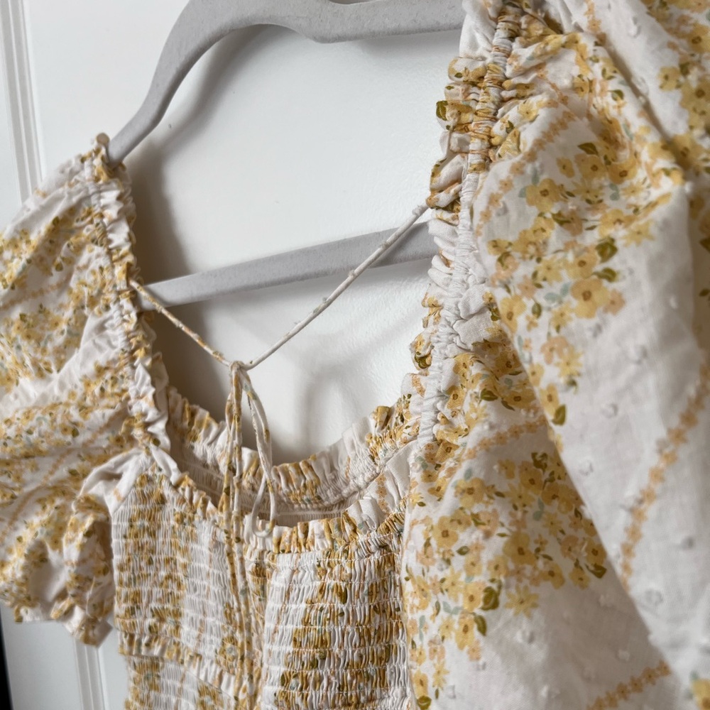 For Love & Lemons Lucie Smocked Midi Dress - Picture 8 of 11